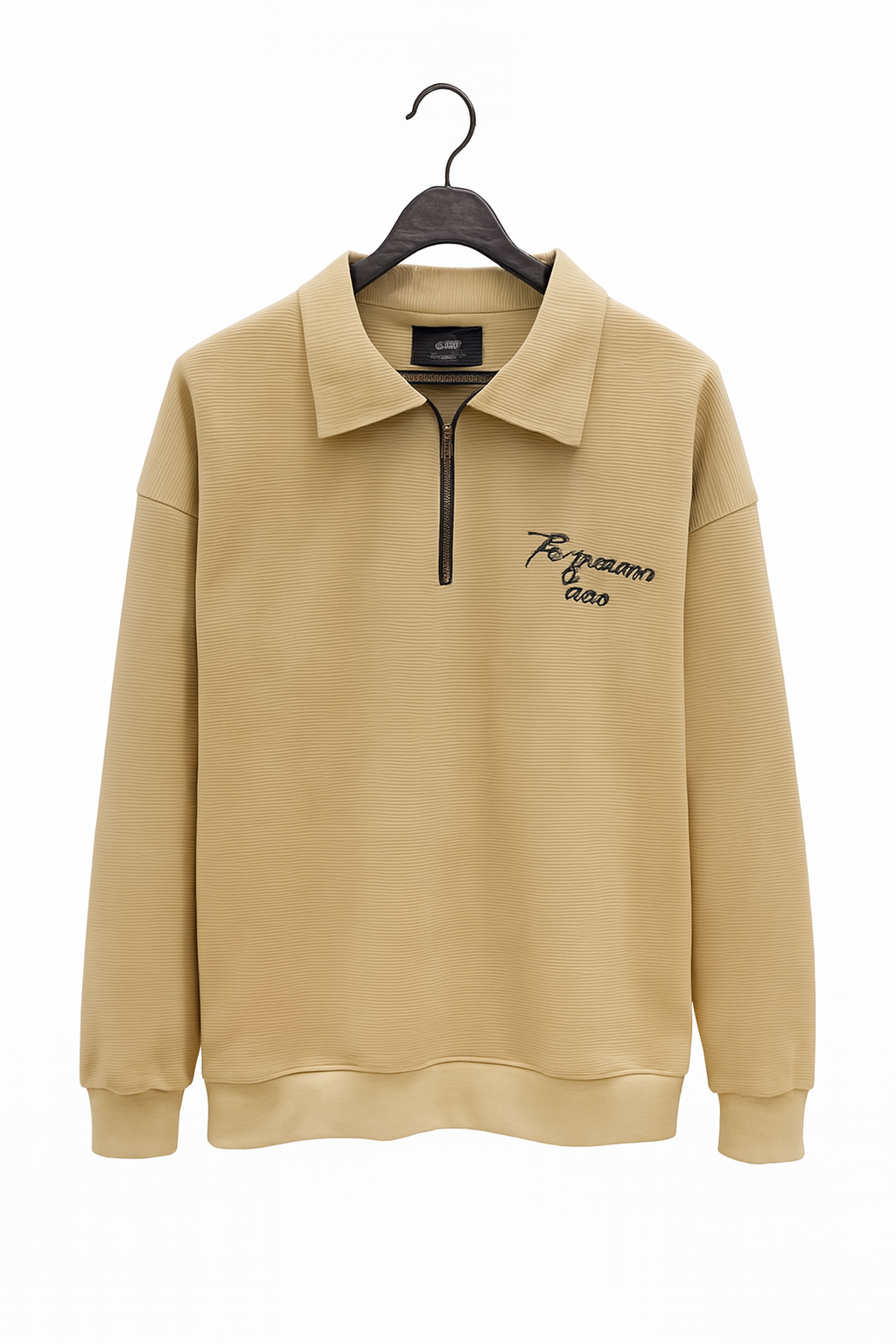 نیم زیپ مردانه بیسکویتی پارچه ترک